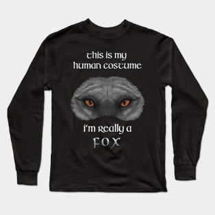 I'm really a Fox - Silver Long Sleeve T-Shirt